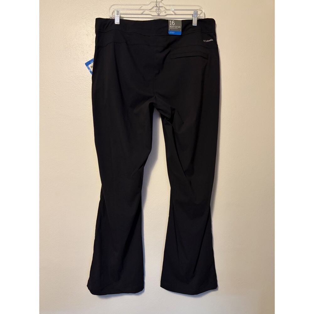 Columbia Anytime Outdoor Boot Cut Pants Women 16 Black Omni Shield Hiking New - Picture 3 of 11